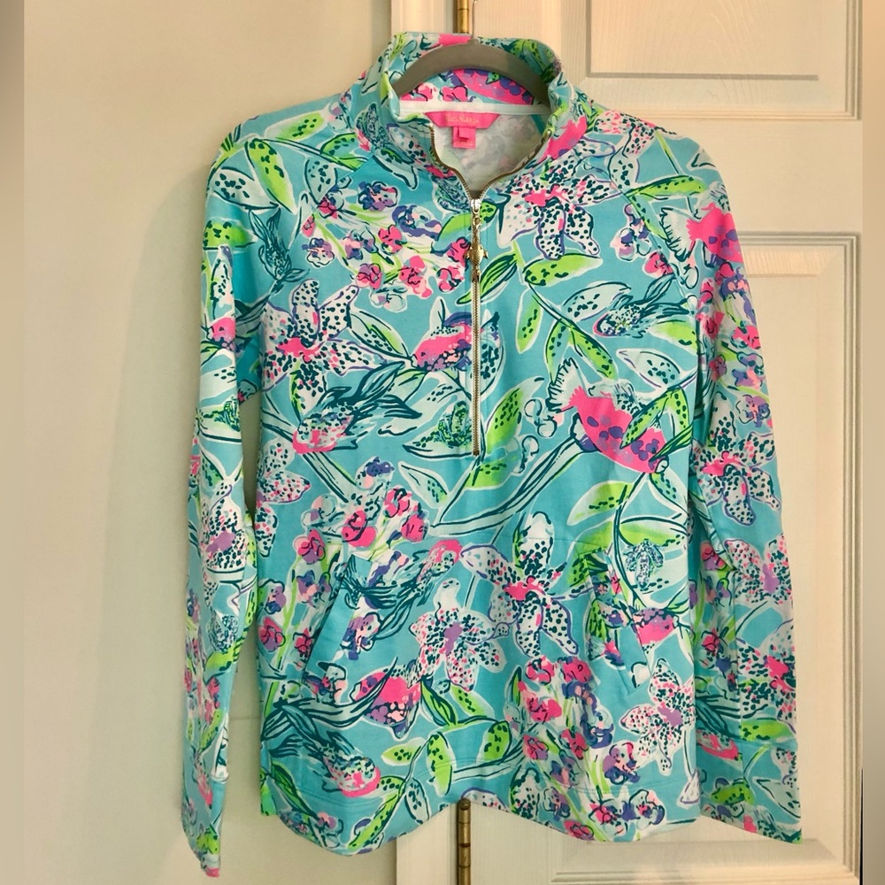 Lilly Pulitzer “Sway this Way” women’s size Small 1/2 zip popover
